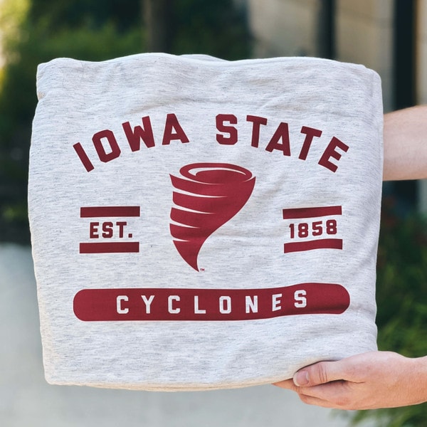 I-State Athletic Gray Sweatshirt Blanket 54-inch x 84-inch
